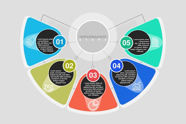 Vector infographic cirkel