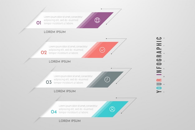 Infographic concept met opties, stappen of proces.