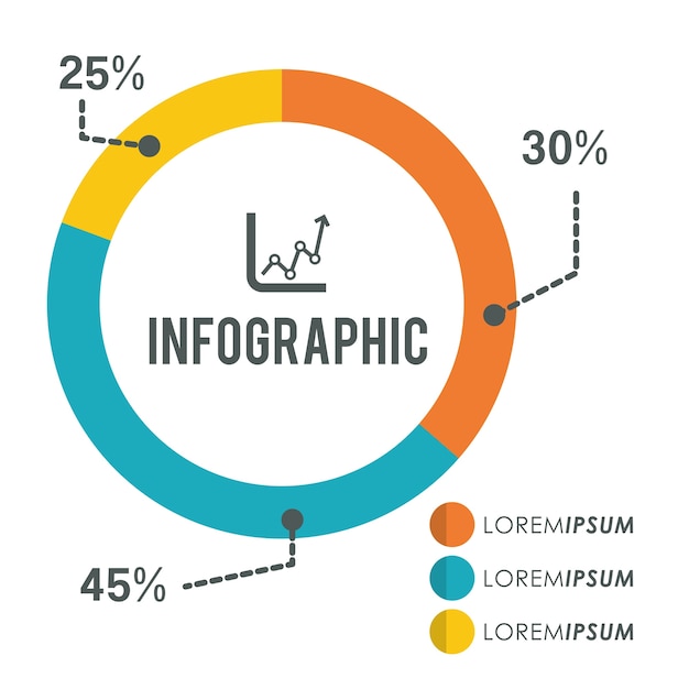 Infographic concept met pictogram ontwerp