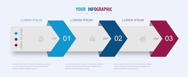 Infographic concept with options steps or process