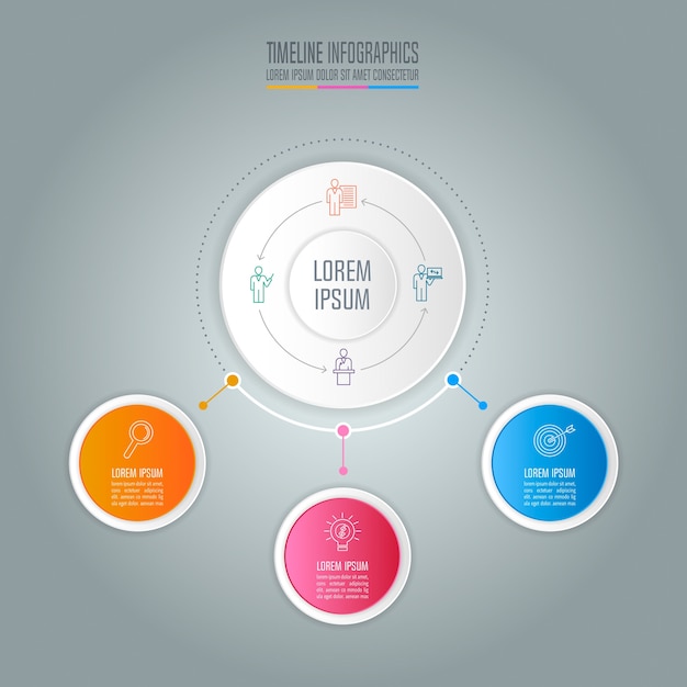 infographic design business concept with 3 options