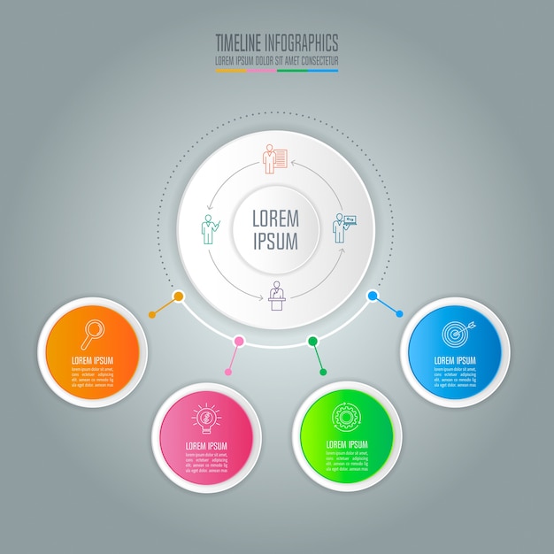 infographic design business concept with 4 options.