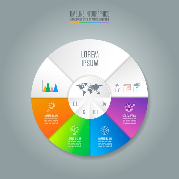 Infographic design business concept with 4 options