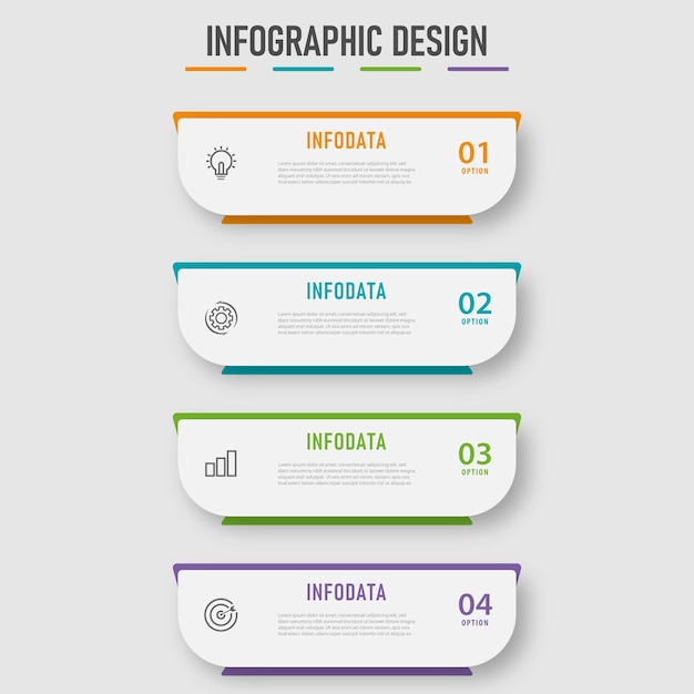 Бизнес-концепция дизайна инфографики с шагами