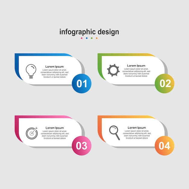 Infographic design business design modern colorful