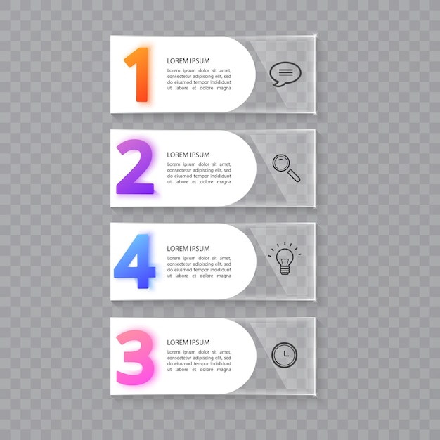 Infographic design business template with icons and 4 options or steps