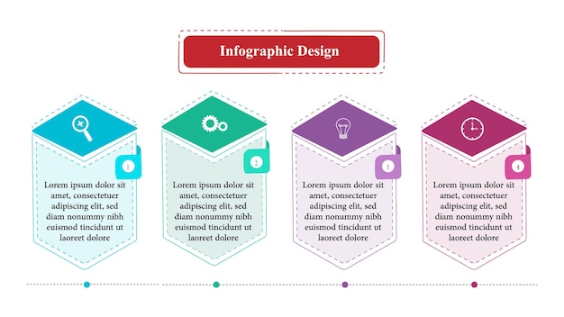 Infographic design consists of 4 sections