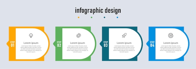 Vector infographic design elegant professional template