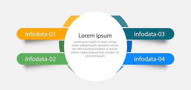 Vector infographic design elements step 4 business template design