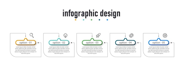 Инфографический дизайн этикетки шаблон бизнес-концепции