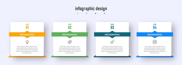 Modello di grafico di marketing di progettazione infografica