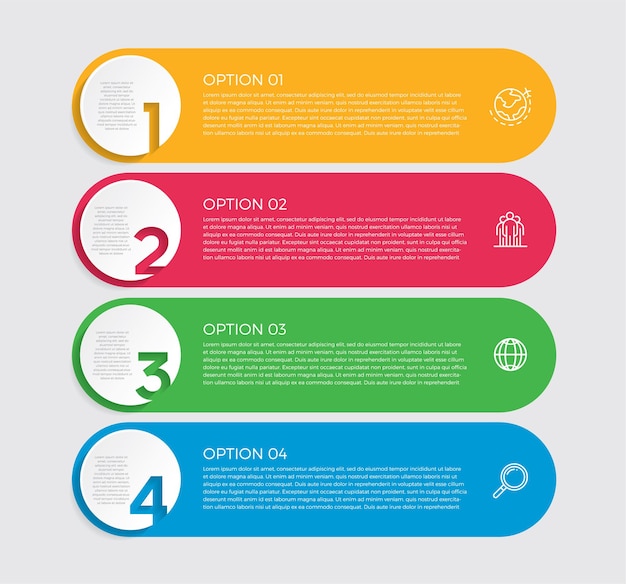 Infographic design   and marketing icons . Business concept with 4 options, steps or processes.    