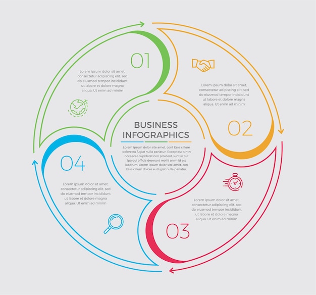 Infographic design   and marketing icons  . business concept with 4 options, steps or processes.