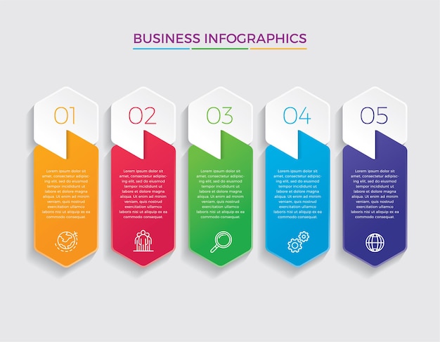 Infographic design   and marketing icons  . Business concept with 5 options, steps or processes.