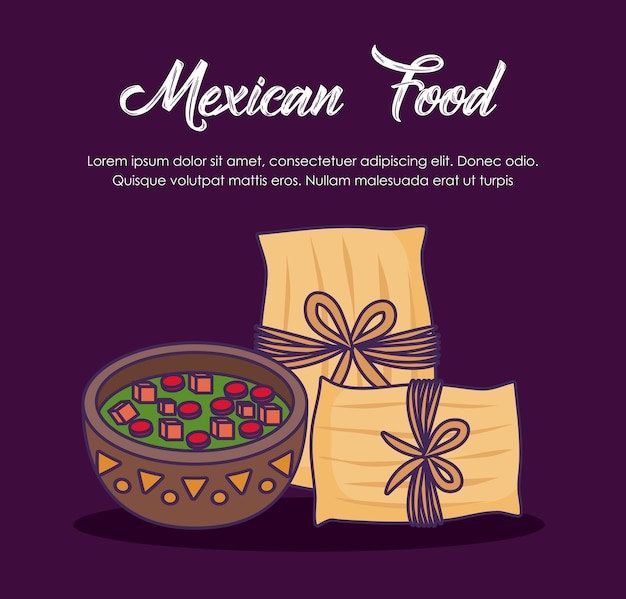 Infographic design of mexican food 