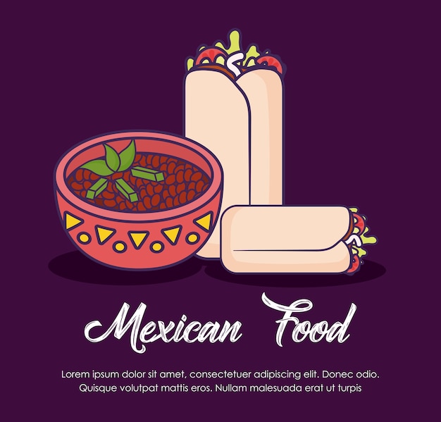 Infographic design of mexican food 