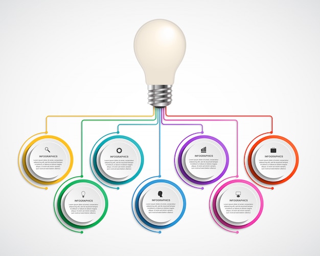 Modello di organigramma di progettazione infografica.