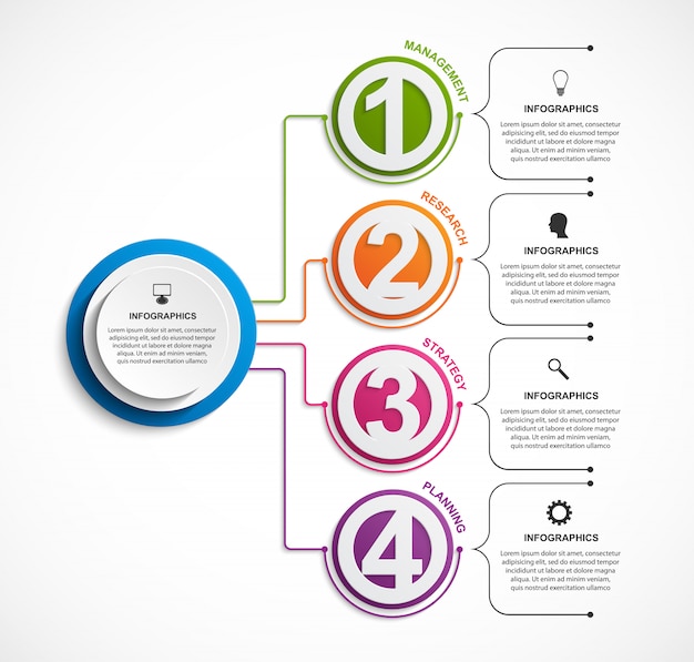 Infographic 디자인 조직 차트 템플릿입니다.