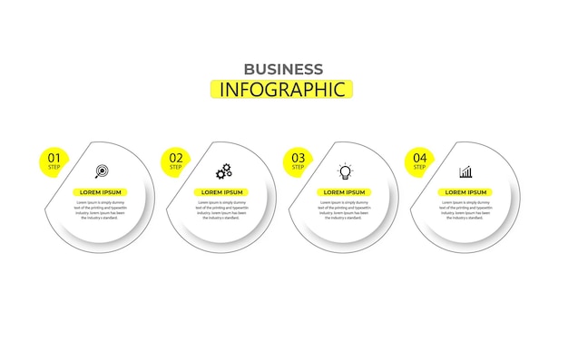 Infographic design template 4 option or steps