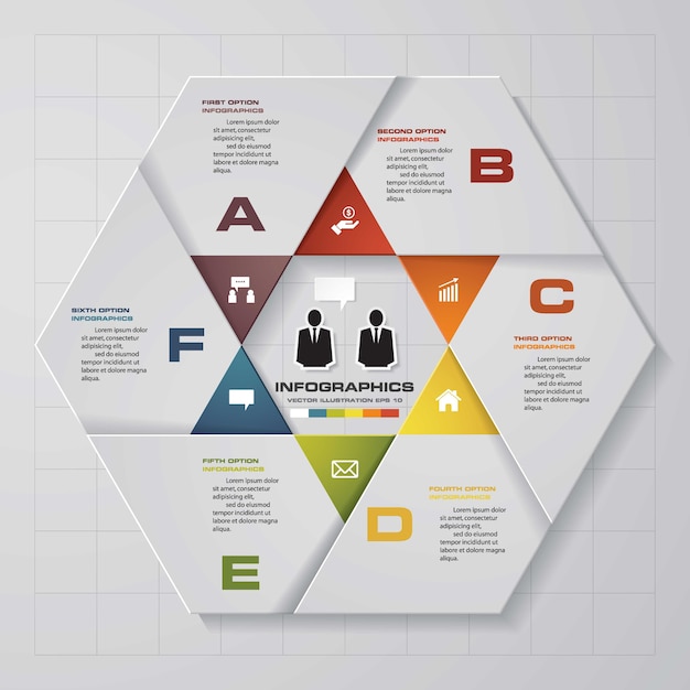 インフォグラフィックデザインテンプレート6オプション