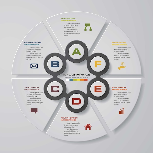 Infographic 디자인 템플릿 6 옵션