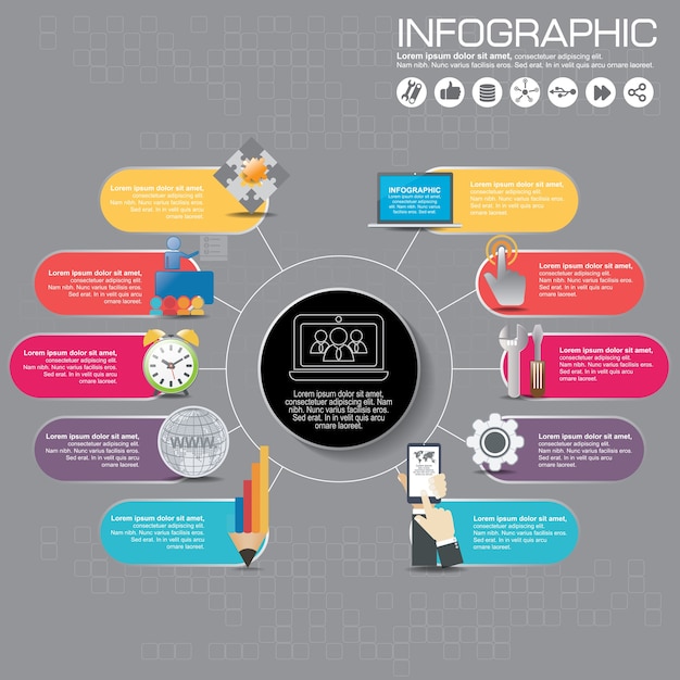 Шаблон инфографического дизайна и бизнес-концепция