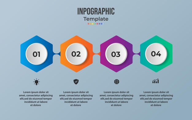 Infographic design template can be used for workflow layout diagram number options web design In