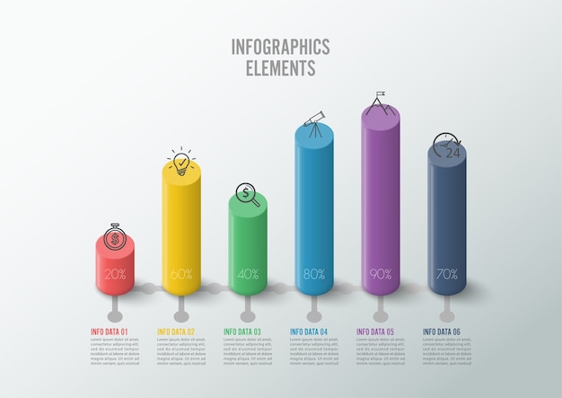 Infographic design template can be used for workflow