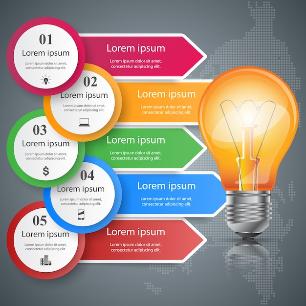 Vector infographic design template and marketing icons