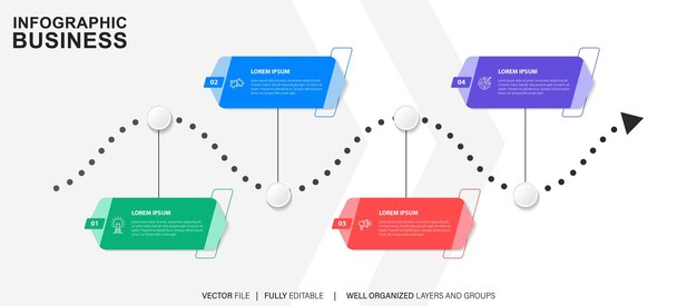 Вектор Шаблон дизайна инфографики векторная иллюстрация