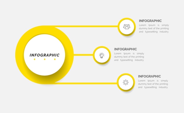 3 옵션 또는 단계 Infographic 디자인 서식 파일