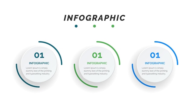 3 옵션 또는 단계 infographic 디자인 서식 파일