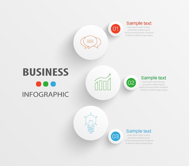 Infographic design template with 3 options