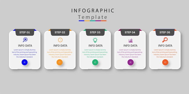 Infographic design template with 6 options or steps