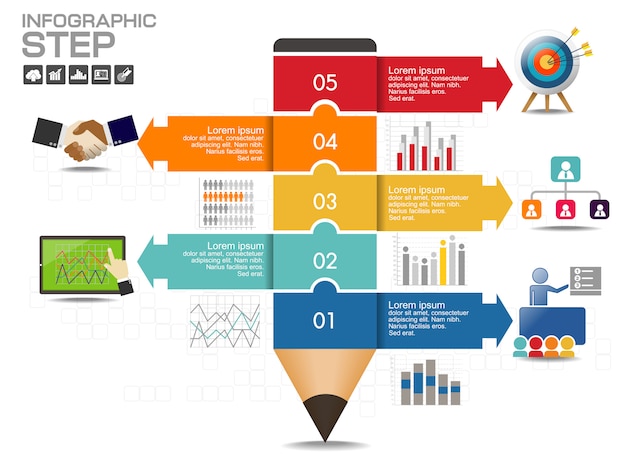 Vector infographic design template with icons and options