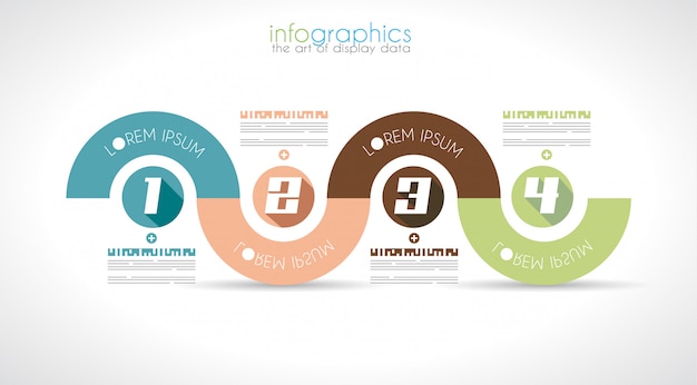 Infographic Design Template with modern flat style.