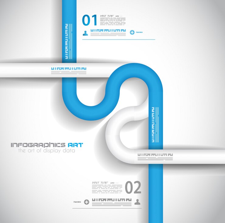 Infographic design template with paper tags.