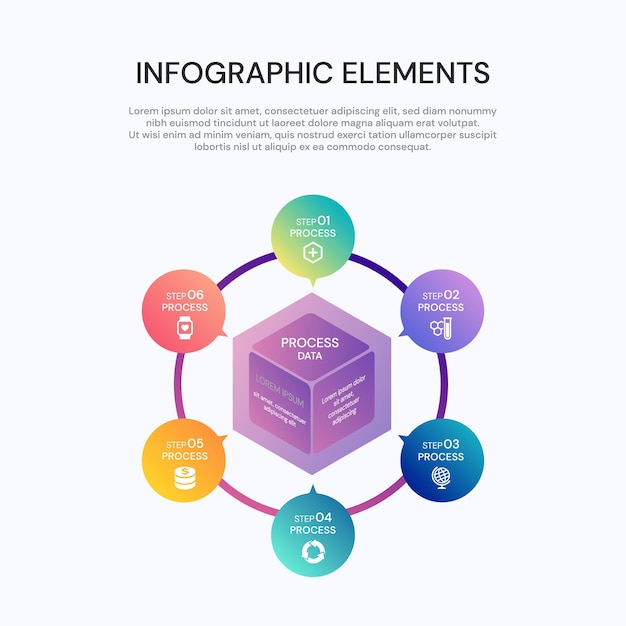 ベクトル データの場所を備えたインフォグラフィックデザインテンプレート ベクトルイラスト