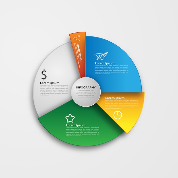 Infographic design template with place for your data