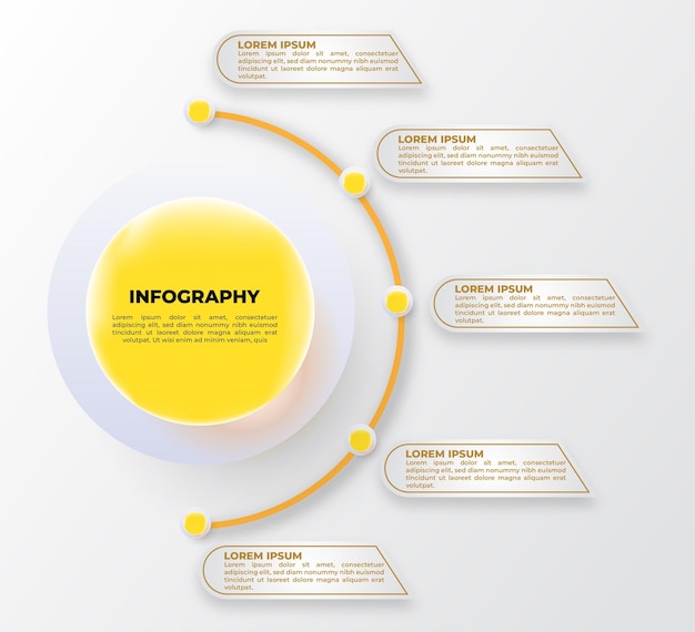 Modello di progettazione infografica con posto per i tuoi dati