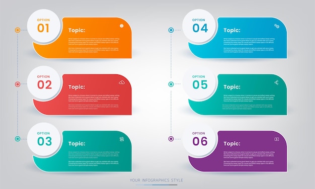 Infographic design used in option and level of work step and finance elements.