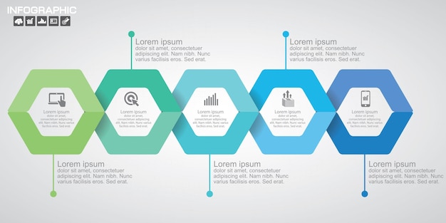 Infographic design vector and marketing icons can be used for workflow layout diagram annual report web design Business concept with 5 options steps or processes