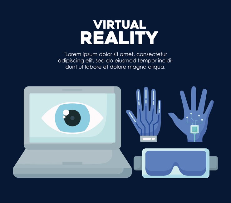 Vector infographic design of virtual reality concept