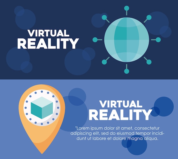 Progettazione infografica del concetto di realtà virtuale