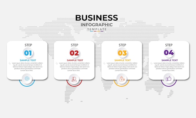 Infographic design with 4 options or steps infographics for business concept