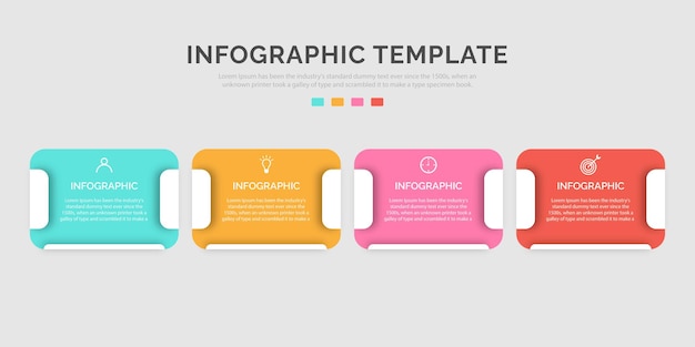 Infographic design with icons and 4 options or steps infographics for business concept