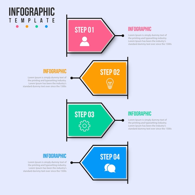 アイコンと 4 つのオプションまたは手順を使用したインフォ グラフィック デザイン細い線ベクトル ビジネス コンセプト インフォ グラフィック インフォ グラフィック フローチャート プレゼンテーション Web サイト バナー印刷物に使用できます。