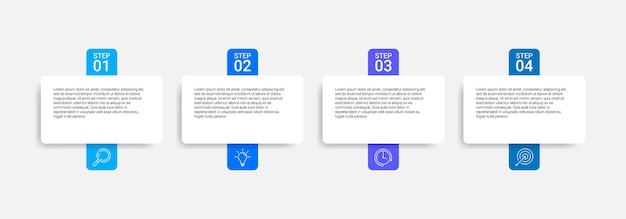 Infographic design with icons and 4 options or steps