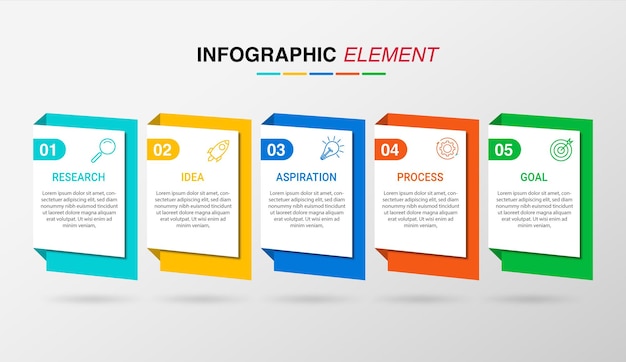 Infographic design with icons and 5 options or steps Infographics business concept