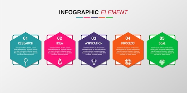 Infographic design with icons and 5 options or steps Infographics business concept